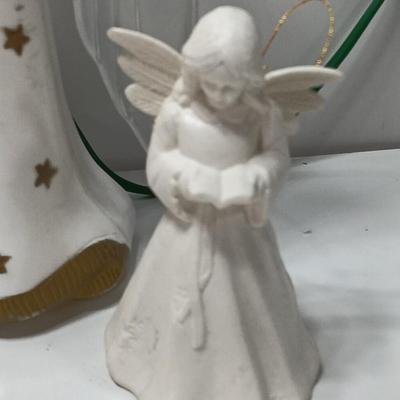 Vintage plastic light up angel with other plastic vintage angels Bradford angel