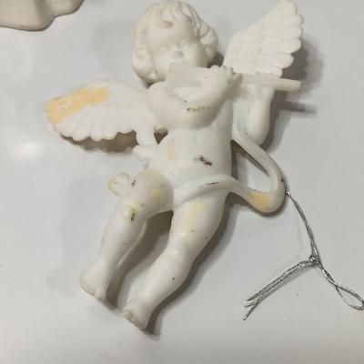 Vintage plastic light up angel with other plastic vintage angels Bradford angel