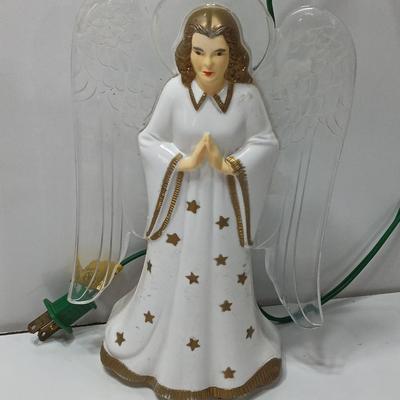 Vintage plastic light up angel with other plastic vintage angels Bradford angel