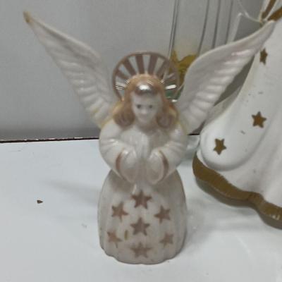 Vintage plastic light up angel with other plastic vintage angels Bradford angel