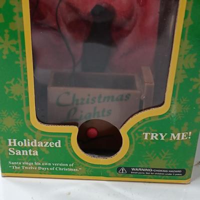 Working Gemmy Holidazed Santa Animated Musical Sings Parody 12 Days of Christmas