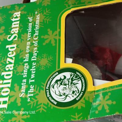 Working Gemmy Holidazed Santa Animated Musical Sings Parody 12 Days of Christmas