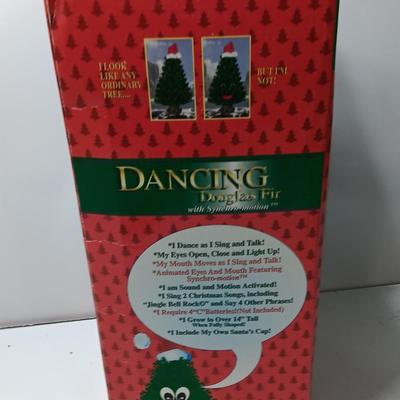 Gemmy Dancing Douglas Fir Sings and talks Opens eyes and lights up