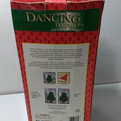 Gemmy Dancing Douglas Fir Sings and talks Opens eyes and lights up