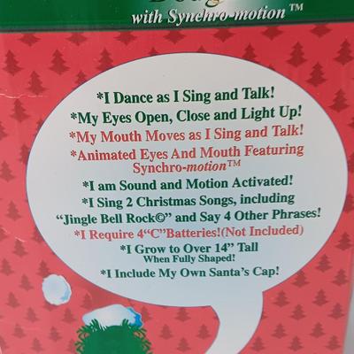 Gemmy Dancing Douglas Fir Sings and talks Opens eyes and lights up