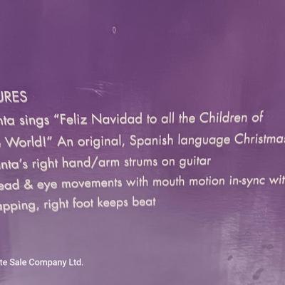 Holiday Time working Singing animated Santa - Feliz Navidad to all the children of the world!