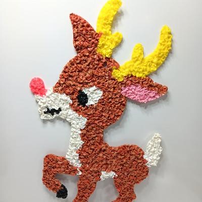 Vintage popcorn Reindeer Roudolph