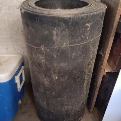 Roll of Black rubber matting for anti- fatigue or stock trailer