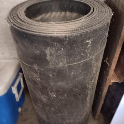 Roll of Black rubber matting for anti- fatigue or stock trailer