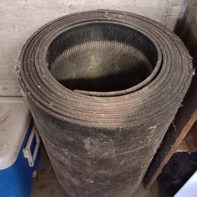 Roll of Black rubber matting for anti- fatigue or stock trailer