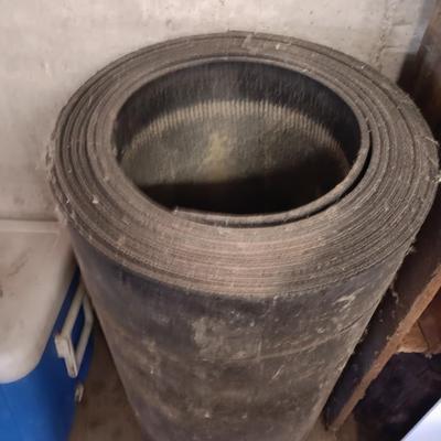Roll of Black rubber matting for anti- fatigue or stock trailer