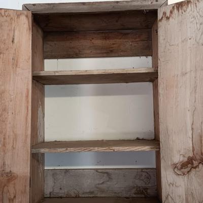Rustic Barn wood Cupboard / wall shelf   Hand made.