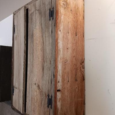 Rustic Barn wood Cupboard / wall shelf   Hand made.