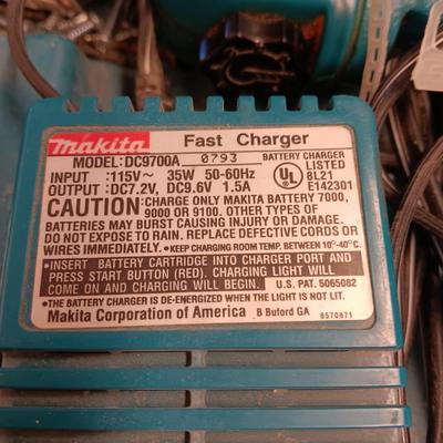 Makita Battery operated drill driver  6012HD with Fast charger, batteries and case.