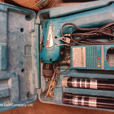 Makita Battery operated drill driver  6012HD with Fast charger, batteries and case.