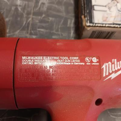 Milwaukee heat gun with electric glue gun and staple gun