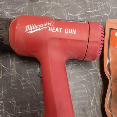 Milwaukee heat gun with electric glue gun and staple gun