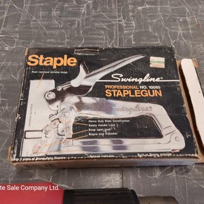 Milwaukee heat gun with electric glue gun and staple gun