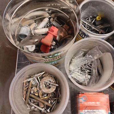 Large assortment of home and garden Hardware / screws / nails / and more