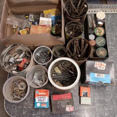 Large assortment of home and garden Hardware / screws / nails / and more