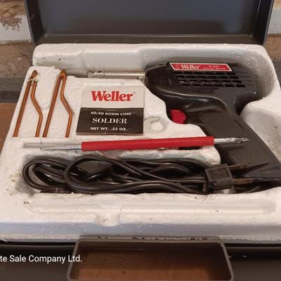 Weller Soldering Iron with case and contents