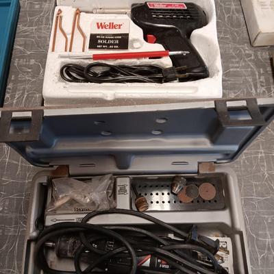 Weller Soldering Iron with case and contents