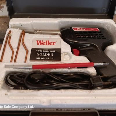 Weller Soldering Iron with case and contents