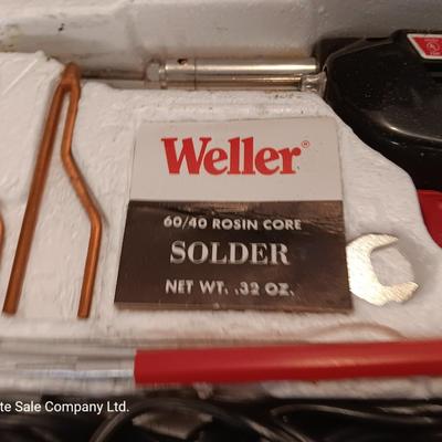 Weller Soldering Iron with case and contents