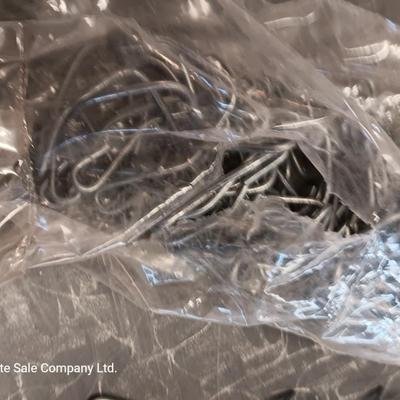 A bunch of T-Post clips for fencing 100+ new box full and several bags