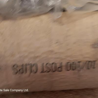 A bunch of T-Post clips for fencing 100+ new box full and several bags