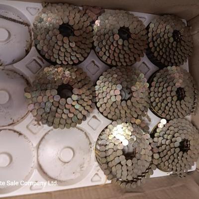 Senco Fastening systems SCN40R coil roofing Nailer with partial box of nails