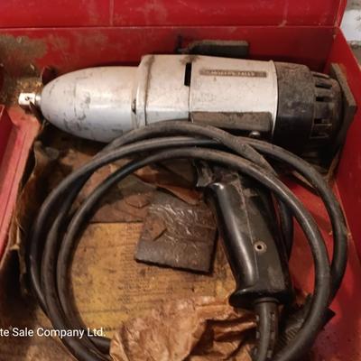 Vintage 1963 Millers Falls 1/2" ELECTRIC IMPACT WRENCH SP666 Model B with case