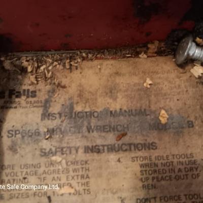 Vintage 1963 Millers Falls 1/2" ELECTRIC IMPACT WRENCH SP666 Model B with case