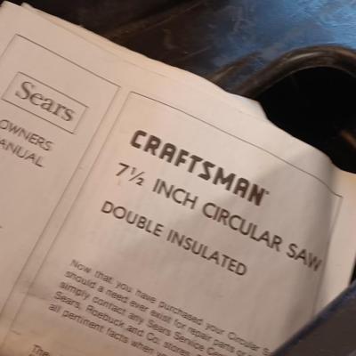 Craftsman 7 1/2 inch Circular saw with case