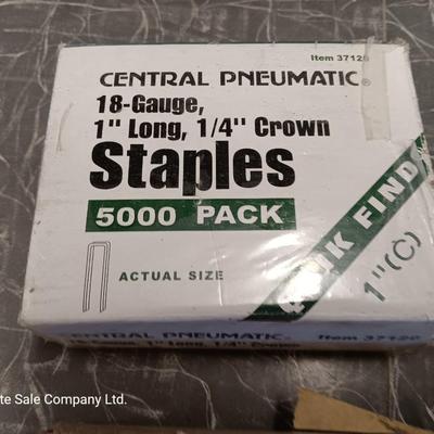 Assortment of Staples and brad nails