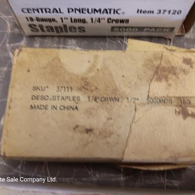 Assortment of Staples and brad nails