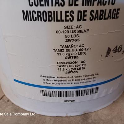 Bucket of Ballotini Impact Beads