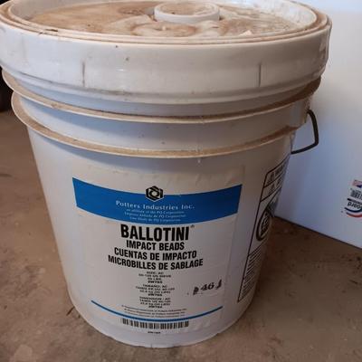 Bucket of Ballotini Impact Beads