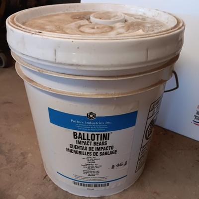 Bucket of Ballotini Impact Beads