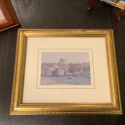357 Lot of Framed Postcards and Small Art