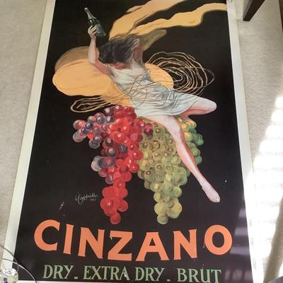 363 Cinzano Extra Dry Brut 54" x 36" Rolled Poster