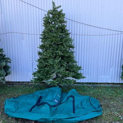 503 7' Virginia Pine Artifical Christmas Tree with Stand and Storage Bag