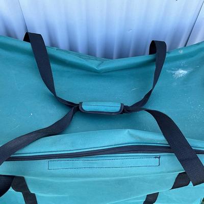 509 Large Improvements Green Canvas Style Rolling Bag with Reinforced Metal
