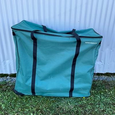 509 Large Improvements Green Canvas Style Rolling Bag with Reinforced Metal