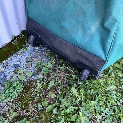 509 Large Improvements Green Canvas Style Rolling Bag with Reinforced Metal