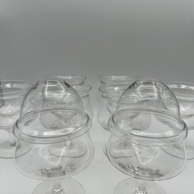 Vintage Shrimp Cocktail Glasses with Inserts - Set of (8)