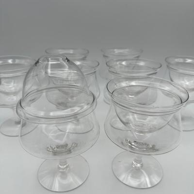Vintage Shrimp Cocktail Glasses with Inserts - Set of (8)