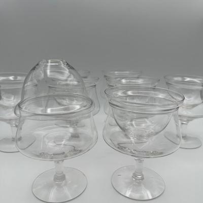 Vintage Shrimp Cocktail Glasses with Inserts - Set of (8)