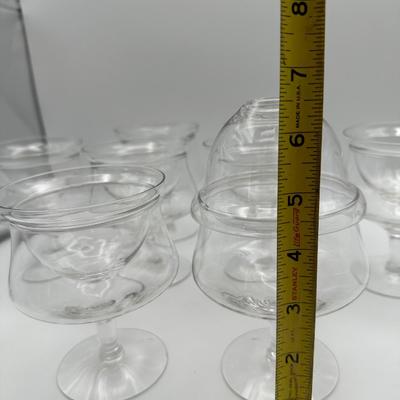 Vintage Shrimp Cocktail Glasses with Inserts - Set of (8)