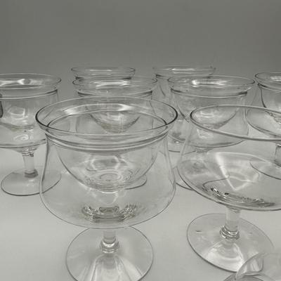Vintage Shrimp Cocktail Glasses with Inserts - Set of (8)